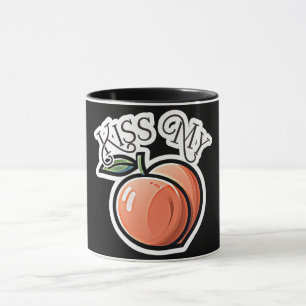 Küss meine Pfirsiche Lustige Frucht Tasse