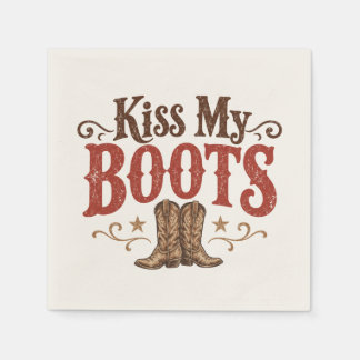Küss meine Stiefel Western-Party Servietten | Lust