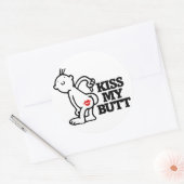 Küss meinen Hintern Runder Aufkleber (Umschlag)