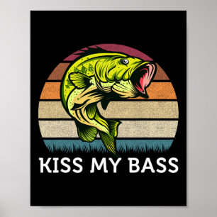 Küss meinen Hintern Süßes Vintage-Hintern-Angler-D Poster