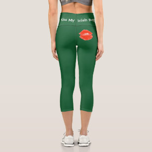 Küss meinen irischen Hintern St Patricks High Wais Capri Leggings