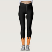Küss meinen Kürbis lustiges Halloween Leggings (Vorderseite)
