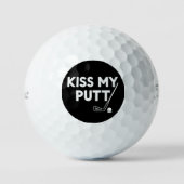 Küss meinen Putt Golf Lustige Witze Sarkastischer Golfball (Vorderseite)