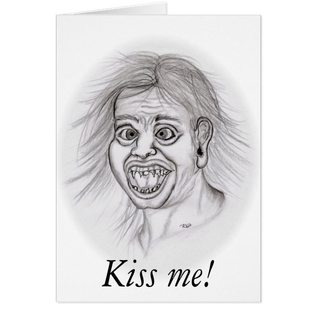 Küss mich! - Bleistiftzeichnung (Vorne)