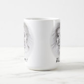 Küss mich! - Bleistiftzeichnung Kaffeetasse (Mittel)