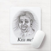 Küss mich! - Bleistiftzeichnung Mousepad (Mit Mouse)