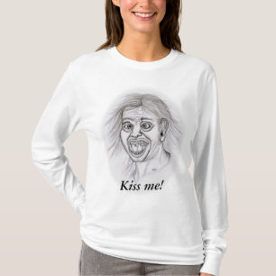 Küss mich! - Bleistiftzeichnung T-Shirt