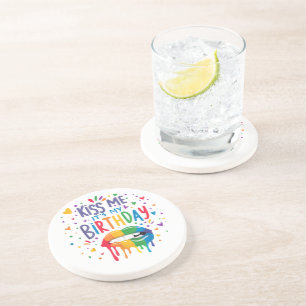 Küss mich, es ist mein Geburtstag Getränkeuntersetzer