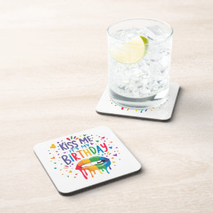 Küss mich, es ist mein Geburtstag Getränkeuntersetzer
