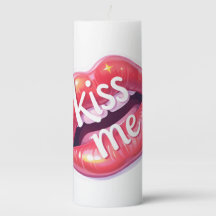 Küss mich Glänzende rote Lippen Kunst Illustration
