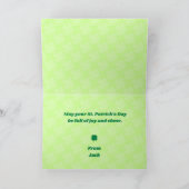 Küss mich Glück St. Patrick's Day Karte (Innenseite)