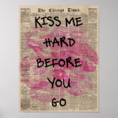 Küss mich hart, bevor du die romantische Liebe der Poster (Vorne)