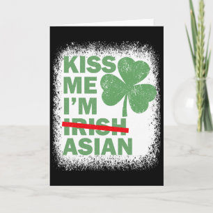 Küss mich, ich bin Asiatisch Lustiger St. Patrick' Karte