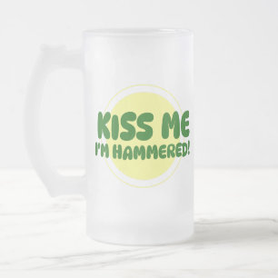 Küss mich, ich bin betrunken! Frostierter Becher Mattglas Bierglas