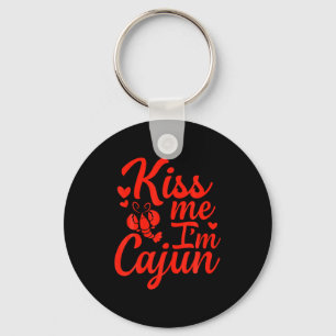Küss mich, ich bin Cajun Valentinstag St. Patricks Schlüsselanhänger