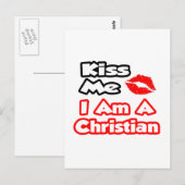Küss mich ... Ich bin Christlich Postkarte (Vorne/Hinten)