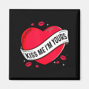 Küss mich, ich bin dein Geschenk zum Valentinstag Magnet