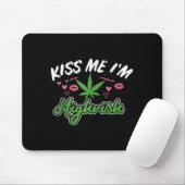 Küss mich, ich bin Highrish Lustiger St. Patricks Mousepad (Mit Mouse)