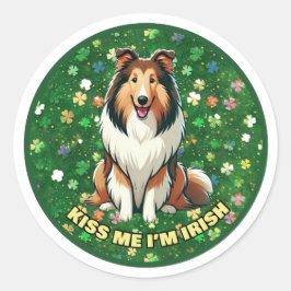 Küss mich, ich bin Ire Runder Aufkleber