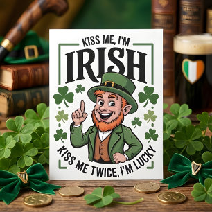 Küss mich, ich bin Ire St. Patrick's Day Feiertagskarte