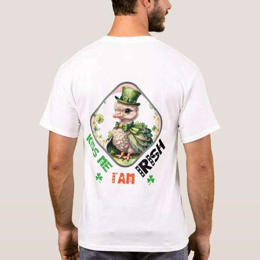 Kuss mich, ich bin Irin - Leprechauns Spaß-Pot T-Shirt (Rückseite)