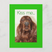 Küss mich... Ich bin Irin. Postkarte (Vorderseite)