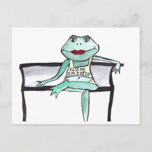 "Küss mich, ich bin irisch" Frosch Postkarte