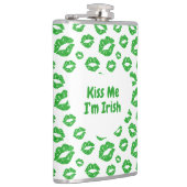 Küss mich, ich bin irisch Grüne Lippen St. Patrick Flachmann (Rechts)