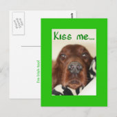 Küss mich, ich bin irisch postkarte (Vorne/Hinten)