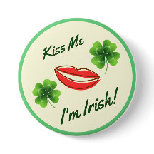 Küss mich, ich bin irisch St. Patrick’s Day Button