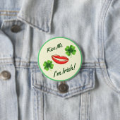 Küss mich, ich bin irisch St. Patrick’s Day Button (Beispiel)
