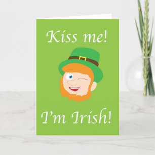 Küss mich, ich bin irisch St. Patty's Day Karte