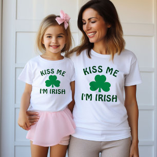 Küss mich, ich bin irisch Weiße St. Patricks Famil T-Shirt