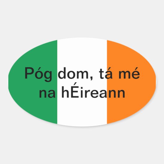 Küss mich, ich bin irischer Aufkleber (Vorderseite)