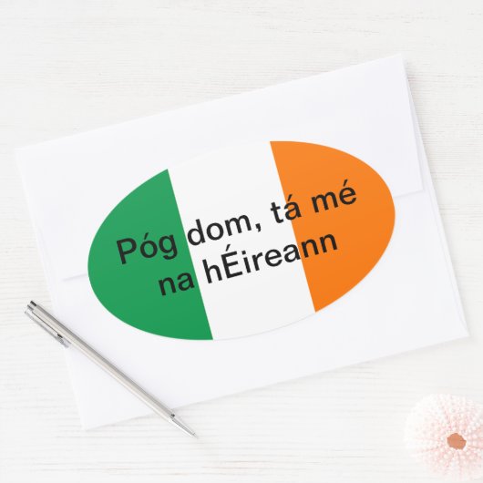 Küss mich, ich bin irischer Aufkleber (Umschlag)