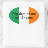 Küss mich, ich bin irischer Aufkleber (Tasche)