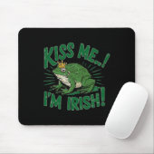 Küss mich, ich bin irischer Glücksfürst Frosch St. Mousepad (Mit Mouse)
