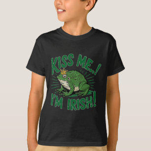Küss mich, ich bin irischer Glücksfürst Frosch St. T-Shirt