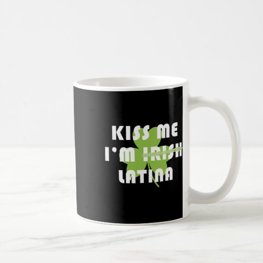 Küss mich, ich bin irischer Kleeblatt St. Patrick' Kaffeetasse (Rechts)