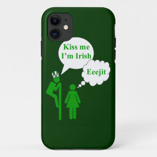 Kuss mich, ich bin, irisches Toilettenschild iPhone 11 Hülle