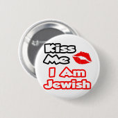 Küss mich.. Ich bin Jude Button (Vorne & Hinten)