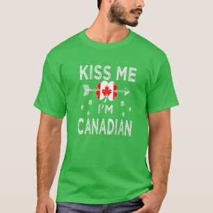 Küss mich, ich bin Kanadier Kanada-Flagge St. Patr T-Shirt