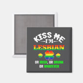 Küss mich, ich bin lesbisch oder Irin oder betrunk Magnet (Vorderseite/Rückseite)