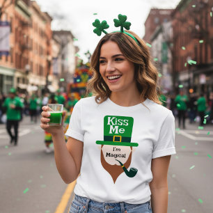 Küss mich - ich bin magisch St. Patrick's Day T-Shirt