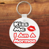 Küss mich.. Ich bin Mormon. Schlüsselanhänger (Vorderseite)