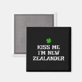Küss mich, ich bin Neuseeländer St. Patrick's Day  Magnet (Vorderseite/Rückseite)