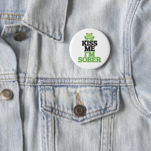 Küss mich, ich bin nüchtern mit Frosch für St. Pat Button (Beispiel)