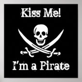 Küss mich! Ich bin Pirate Poster (Vorne)