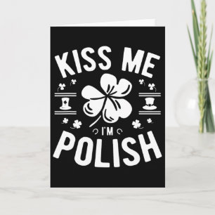 Küss mich, ich bin Pole, St. Patrick's Day  Karte