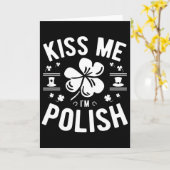 Küss mich, ich bin Pole, St. Patrick's Day  Karte (Gelbe Blume)